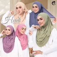 INSTANT SHAWL HEIDI FLOWY - KAIN ORGANIC LYCRA PREMIUM - IRONLESS & SOFT FLOWY HIJAB OF MUSLIMAH