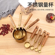 In-stock stainless steel measuring cup8Set of measuring cups and spoons, titanium measuring cups and