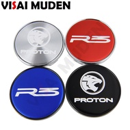 4PCS OD 53MM / ID 48MM Wheel Center Cap PROTON R3 Logo Emblem Rim Cover Cap Wheel Hub Cap