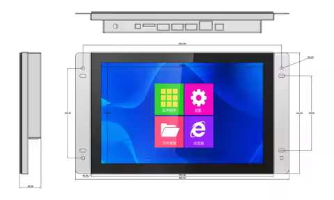 Android advertising player 10.1/15.6/18.5/21.5/24 inch small size display series wall mounted LCD di