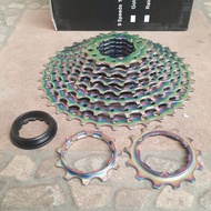SPROCKET CASSETTE SLK 9 speed RAINBOW 11T-36T
