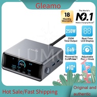 Gleamo Anker Prime Charger, 250W 6-Port GaN Charging Station Fast Charging USB C Charger Adapter Des