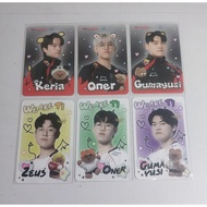 Card T1 x Earpearl ver 1,2,3 Faker Oner Zeus Gumayusi (Genuine)