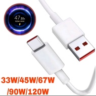 Type C TURBO Data Cable Charger Xiomi Fast Charging Turbo 6A Support 33W 45W 67W 90W 120W Hyper Char