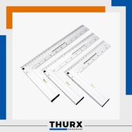 Thurx Aluminium Square 30cm 50cm 60cm with Level Bar L Square Angle Ruler Squala L-shape Ruler Iskaw