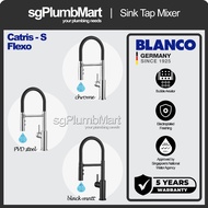 Blanco x sgPlumbMart Catris-S Flexo (Chrome/PVD Steel/Black Matt) Kitchen Sink Mixer Tap