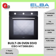 Elba [Authorised Dealer] Built-in Oven 8-Function DIVO EBO-M7388(BK) - Elba Warranty Malaysia