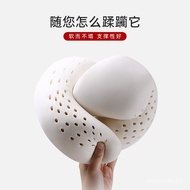 🚓6BUJuType Pillow Natural Latex Neck Pillow Airplane TraveluShaped Pillow Cervical Spine Neck Pillow Office Nap Neck