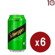 玉泉 - 玉泉 零系無糖忌廉味汽水 Schweppes Cream Soda Zero (罐裝) 6x330亳升 (新舊包裝隨機發送)