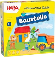 HABA Meine ersten Spiele - Construction Site: Assignment and Memory Game with Kullerbü Vehicle and R