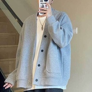 Men's Cardigan Jacket - Loose Long-Sleeve Casual Streetwear