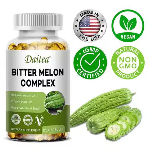 Natural bitter melon extract capsules help lower blood sugar, prevent heatstroke, and supplement dai