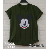 KATUN CHERON 19410 - Distro T-shirt Wanita Fit XXL LD 110 Jumbo Women's Oblong Tops 2XL Latest Big S