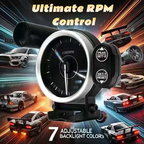 Real-Time Response Simracing Game Car Tachometer 11000 RPM 7-Color Backlight Universal Motorcycle RP