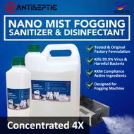 Nano Mist Fogging Disinfectant Liquid 4x Concentrated [1L - 5L] - KKM Compliance / Lab Tested