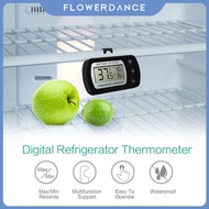Magnetic Temperature Meter Waterproof Kitchen Tool Freezer Thermometer Portable Lcd Display Hanging Refrigerator Refrigeration Gauge Fridge/multicolor flower