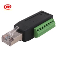 RJ45 Screw Terminal Connector RJ45 Solderless 8-Pin Terminal Block Adapter