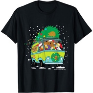 【พร้อมส่ง】เสื้อยืด พิมพ์ลาย Scooby Doo Christmas Mystery Machine สําหรับผู้ชายS-5XL