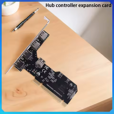 5 Ports 4 External & 1 Internal USB 2.0 PCI Hub Controller Expansion Card NEC720101 Chipset PCI Expa