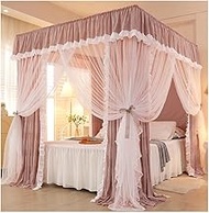 Luxury Romance Bed Canopy Mosquito Net, Twin Queen King Bedroom Decor Double Layer Luxury Bed Curtai