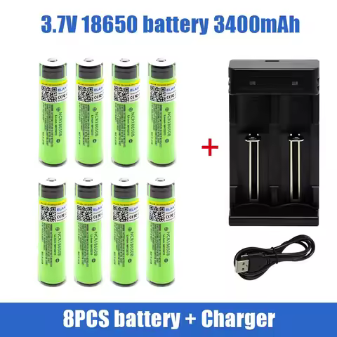 ELAIK Protected Original Battery 18650 NCR18650B 3400mah with PCB 3.7 V For Flashlight Batteries,wit