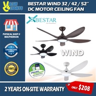 [Climate Voucher] Bestar Wind 32'' / 42'' / 52" DC Ceiling Fan with LED Light Optional