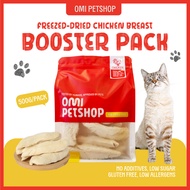 OMI Petshop Chicken Breast Dada Ayam Dikeringkan Freeze Dried Booster Gemuk Dadad Ayam Makanan Kucin