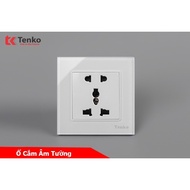 High Quality Tempered Glass Wall Socket TK-F71D-18 White