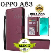 CASE DOMPET OPPO A83FLIP LEATHER CASE PREMIUM-FLIP WALLET CASE KULIT UNTUK OPPO A83- CASING DOMPET-F