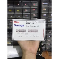 RC Sticker MN128 Jeep Wrangler Rubicon JL 1:12 scale