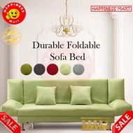 💐HAPPINESS💐 Sofa Bed 2-Seater Durable Foldable Sofa Living Room With Pillow (150cm) -1628