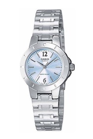 Casio Standard นาฬิกาข้อมือผู้หญิง สายสแตนเลส รุ่น LTP-1177,LTP-1177A,LTP-1177A-2A,LTP-1177A-2A ( CMG ) - สีฟ้า