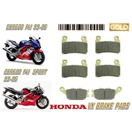 HONDA DAYTONA VX BRAKE PADS CBR600 F4I CBR600 F4 SPORT GOLD QUALITY