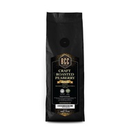 BCC Roasted Peaberry Coffee Beans Kraft 500gm + FREE 4 Sachets BCC White Coffee 3 in 1 (No Sugar)