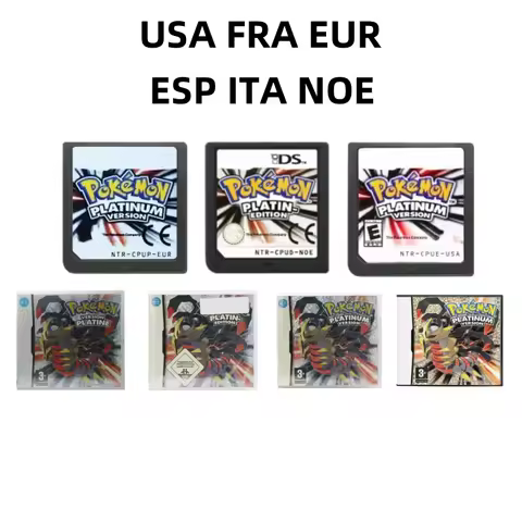 DS Game Card Cartridge Pokemon Platinum USA/EUR/FRA/ESP/ITA/NOE Version For DS NDS 2DS 3DS NDSL NDSI