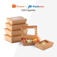 Direct Carton Sale! Kraft Window Lunch Box │ Takeaway Salad Lunchbox │ Eco-Friendly Packaging