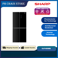 SHARP SJF489GK SJF489GW SJF489MK 480L 4 Door Avance Refrigerator / Fridge
