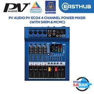 PV Audio ECO4 Power Mixer 450W 4 Channel Bluetooth USB DSP (MCMC & SIRIM Certified)