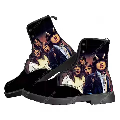 A-AC Casual Boots Mens Womens Cool Vintage Rock D-DC Teenager Shoes Fashion 3D Boot Outdoor High Qua