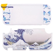 for Nintendo Switch Lite Protective Shell, Full Cover Upper and Lower Cover Painted Shell SX-117 Ukiyo-E Sea Waves