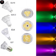 PTS Colorful Led ceiling down light GU10 GU5.3 E27 E14 15W 12W 9W 85-265V LED Lamp Spotlight Bulb Re