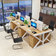 Computer Desk Four-Person Card Holder Employee Staff Combination Work Position 4 Modern Desk Positio