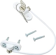 Casement Security Lock FMHXG White Window Door Cable Ventilator Kid Lock, Baby Security Locking Keyed Opening Restrictor for Baby Protection Prevent Children Falling Window Lock, Child Safety Locks