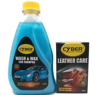 【BUNDLE DEAL 】 Cyber Wash &amp; Wax Car Shampoo + Cyber Leather CareShampoo