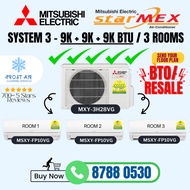 Mitsubishi Starmex R32 System 3 Aircon (5 Ticks)