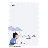 FAREWELL/GOODBYE wish card (A6 size)