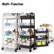 QLADY_ 3 ,4 ,5 Tier Multifunction Storage Trolley Rack Office Shelves Home Kitchen Rack With Plastic Wheel