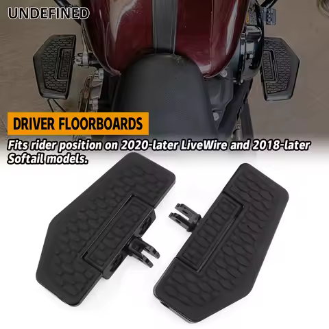 Motorcycle Black Hex Front Foot Pegs Floorboards Pedal Footrest For Harley Softail Breakout FXLRS Lo