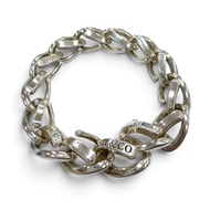 Excellent condition ▼ TIFFANY&Co. Tiffany Forge Large Link AG925 Bracelet, Current Model, Silver, 18