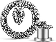 1 Pair Ear Gauges Snake Dark Plug for Stretched Ears Hypoallergenic 316L Stainless Steel Ear cuff Tu